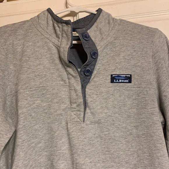 - LL BEAN Soft cotton rugby sweatshirt medium petite - Picture 4 of 8